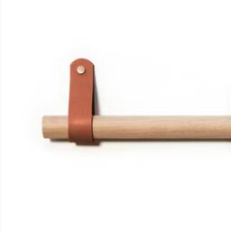 Single Leather Curtain Pole 0-720cm/0-283.5