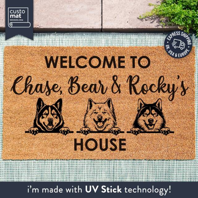 Bespoke Dog Breed Entryway Mat - Custom Canine-Themed Doormat Tailored Gift For Lovers Showcase Your Pet Door - image 1