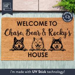 Bespoke Dog Breed Entryway Mat - Custom Canine-Themed Doormat Tailored Gift For Lovers Showcase Your Pet Door - thumbnail 1