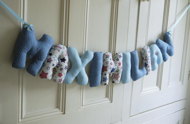 Personalised Baby Gift, Nursery Decoration. Baby Room Decor. Shower Gift. Custom Name Garland. Nursery Wall Hanging. New - image 1