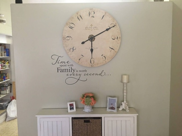 Family Time Vinyl Wall Decal Clock Decor Sticker - image 1