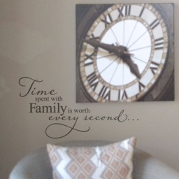 Family Time Vinyl Wall Decal Clock Decor Sticker - thumbnail 3