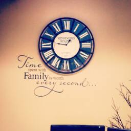 Family Time Vinyl Wall Decal Clock Decor Sticker - thumbnail 2