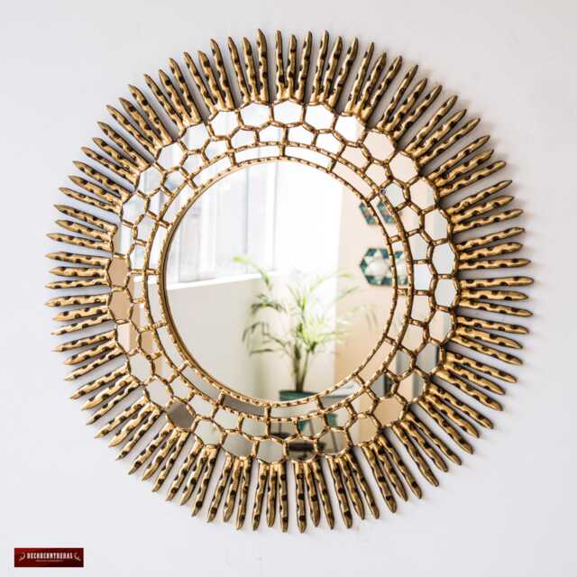 Large Gold Sunburst Mirror 30 - image 1