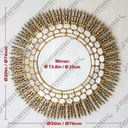 Large Gold Sunburst Mirror 30 - thumbnail 4