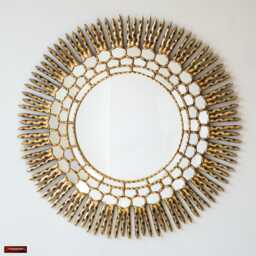 Large Gold Sunburst Mirror 30