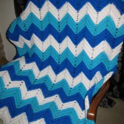 Pattern Only - PDF, Crochet Ocean Waves Baby Blanket - thumbnail 2