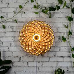 Designer Wall Lamp Made Of Oak Wood. Handmade Wooden From Cologne Studio