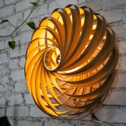 Designer Wall Lamp Made Of Oak Wood. Handmade Wooden From Cologne Studio - thumbnail 3