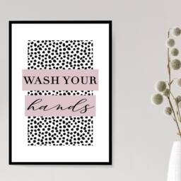 Take A Seat Antique Pink - Wall Print Bathroom Home Gift Bespoke Poster A5 A4 A3 Framed - thumbnail 2