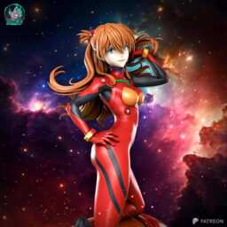 Red Unit Pilot - Anime Crimson Valkyrie Asuka Langley Resin Figure 16K - thumbnail 2