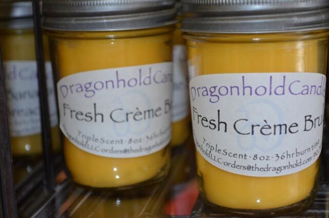 Fresh Creme Brule Candle Hand Poured, Triple Scented Soy-Paraffin Candle