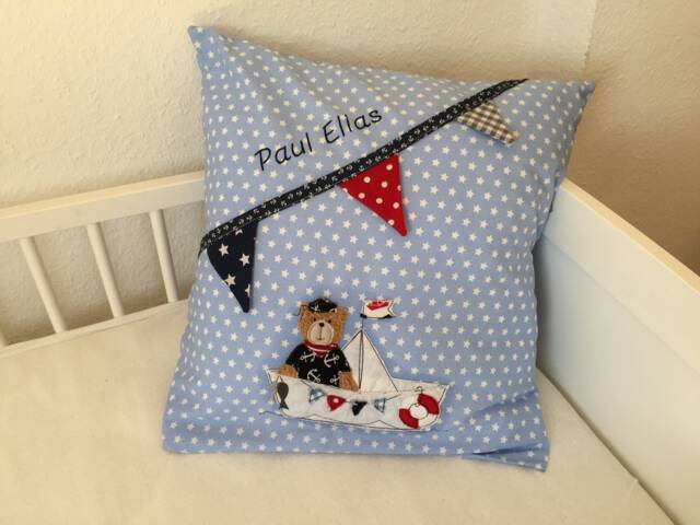 Name Pillow Bear in A Boat Kk5027 - image 1