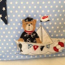 Name Pillow Bear in A Boat Kk5027 - thumbnail 2