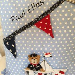 Name Pillow Bear in A Boat Kk5027 - thumbnail 3