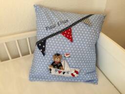 Name Pillow Bear in A Boat Kk5027 - thumbnail 1