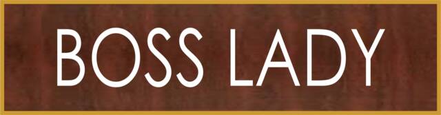 Boss Lady Name Plate, Funny Plate With Holder, Tag, Office Custom Plate - Nm3
