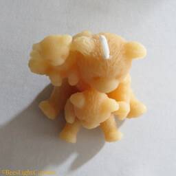 Teddy Bear Family Beeswax Candle/100% Natural Birthday Gift Event Valentines Girlfriend Boyfriend Animal - thumbnail 4
