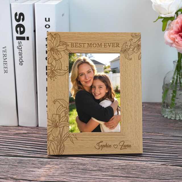 Custom Wooden Photo Frame For Mom Gift Engraved Picture Personalized Birthday Gifts For Nana Mimi Grandma - image 1
