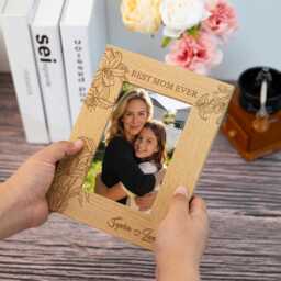Custom Wooden Photo Frame For Mom Gift Engraved Picture Personalized Birthday Gifts For Nana Mimi Grandma - thumbnail 2