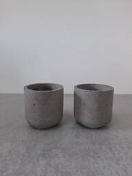 Mini Pots/Planters in Dark Gray Concrete - Sold Sets Of 2