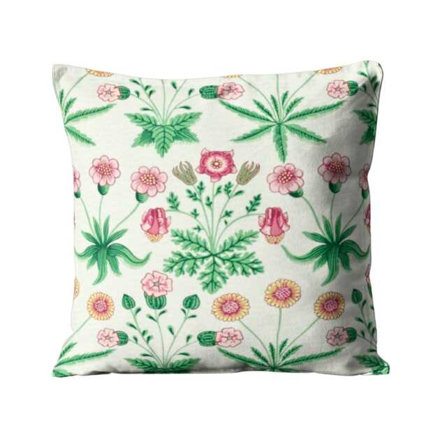 William Morris Daisy Cushion Cover Arts & Crafts Pink Floral Pillow - image 1