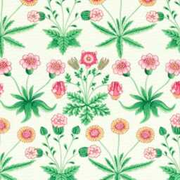 William Morris Daisy Cushion Cover Arts & Crafts Pink Floral Pillow - thumbnail 2