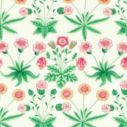 William Morris Daisy Cushion Cover Arts & Crafts Pink Floral Pillow - thumbnail 2