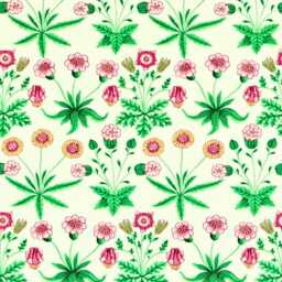 William Morris Daisy Cushion Cover Arts & Crafts Pink Floral Pillow - thumbnail 3