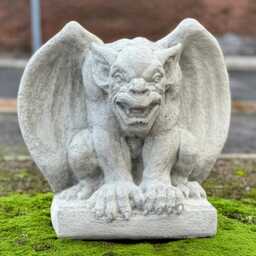 Massive Gargoyle Figurine Concrete Demon Sculpture Stone Guardian Monster Statue Gothic Decor Lawn Oranament Lover Gift - thumbnail 1