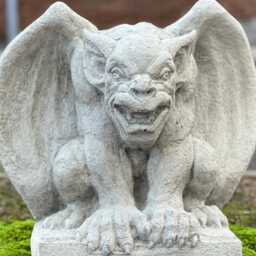 Massive Gargoyle Figurine Concrete Demon Sculpture Stone Guardian Monster Statue Gothic Decor Lawn Oranament Lover Gift - thumbnail 3