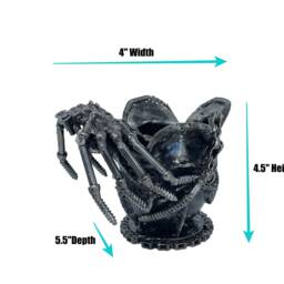 Face Hugger Inspired Sculpture. 4.5 Inches High. 100% Handmade. All Recycled Parts. A Perfect Gift For Sci-Fi Fiction Geek - thumbnail 2