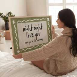 Night See You in The Morning - Love Print Green Kids Bedroom Decor Prints Wall Art Nursery - thumbnail 2