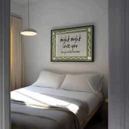 Night See You in The Morning - Love Print Green Kids Bedroom Decor Prints Wall Art Nursery - thumbnail 3