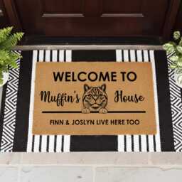Cat Lover Gift Doormat - Personalized Welcome Mat - thumbnail 4