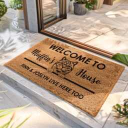 Cat Lover Gift Doormat - Personalized Welcome Mat - thumbnail 2