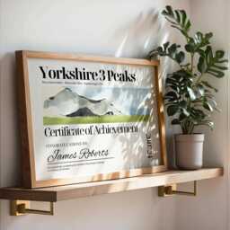 Yorkshire Three Peaks Certificate - 3 Dales Pen Y Ghent, Ingleborough, Whernside - thumbnail 1
