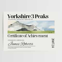 Yorkshire Three Peaks Certificate - 3 Dales Pen Y Ghent, Ingleborough, Whernside - thumbnail 2