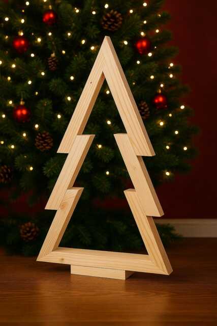 Wooden Christmas Tree, Rustic Decorations, Standing Trees, Table Decorations - image 1