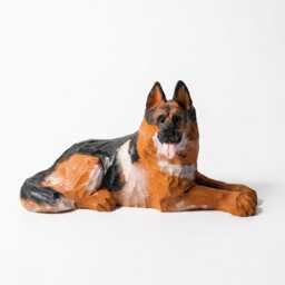 Rustic Hand-Carved Wooden German Shepherd Figurine - Dog Statue Home Decor Pet Memorial Keepsake Unique Gift For Lovers - thumbnail 2