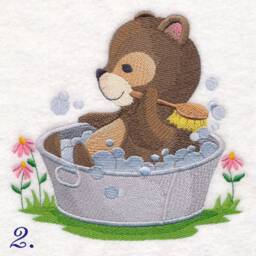 Embroidered Towels, Personalized Bath Kids Birthday Present - thumbnail 3