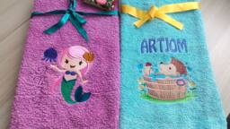 Embroidered Towels, Personalized Bath Kids Birthday Present