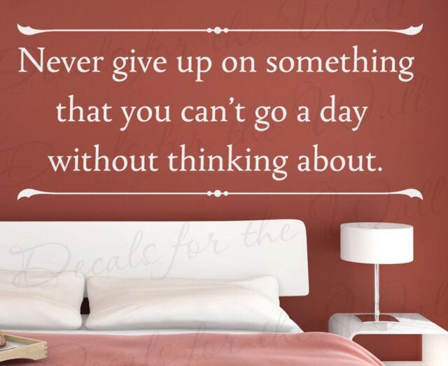 Never Give Up Office Inspirational Achievement Success Vinyl Wall Lettering Decal Quote Design Sticker Graphic Decoration Art Decor J91 - image 1
