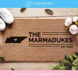 Custom Usa Home State Doormat - Tennessee Mat Map Couple Gifts New Gift Ideas Personalized - thumbnail 1