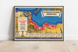 Ww2 North Africa Map Print Tunis & Bizerta, Vintage Military Wall Art - thumbnail 1