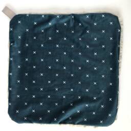 Slate X Cuddle Blanket, Minky Blankie, Lovey, Baby Blue Crib New Gift, Modern Nursery - thumbnail 2