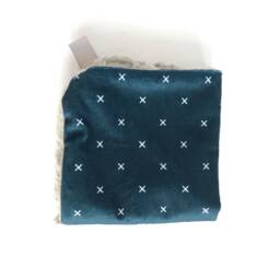 Slate X Cuddle Blanket, Minky Blankie, Lovey, Baby Blue Crib New Gift, Modern Nursery - thumbnail 3