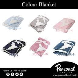 Personalised Baby Blanket - Name Embroidery Cable Knit Wrap - thumbnail 2