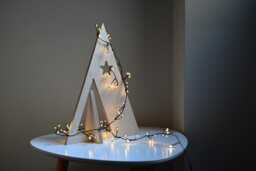 Handmade Wooden Christmas Gift Miniature Xmas Tree Wood Trees Table Decor Contemporary 3D Nordic Hygge Secret Santa - thumbnail 1
