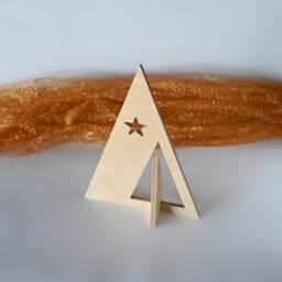 Handmade Wooden Christmas Gift Miniature Xmas Tree Wood Trees Table Decor Contemporary 3D Nordic Hygge Secret Santa - thumbnail 3